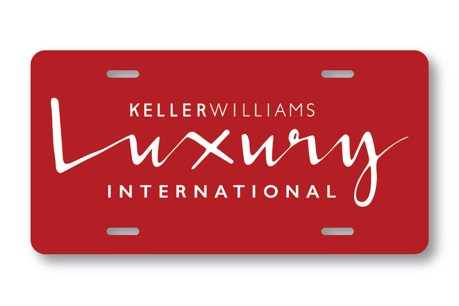 Keller Williams License plate- Luxury Red