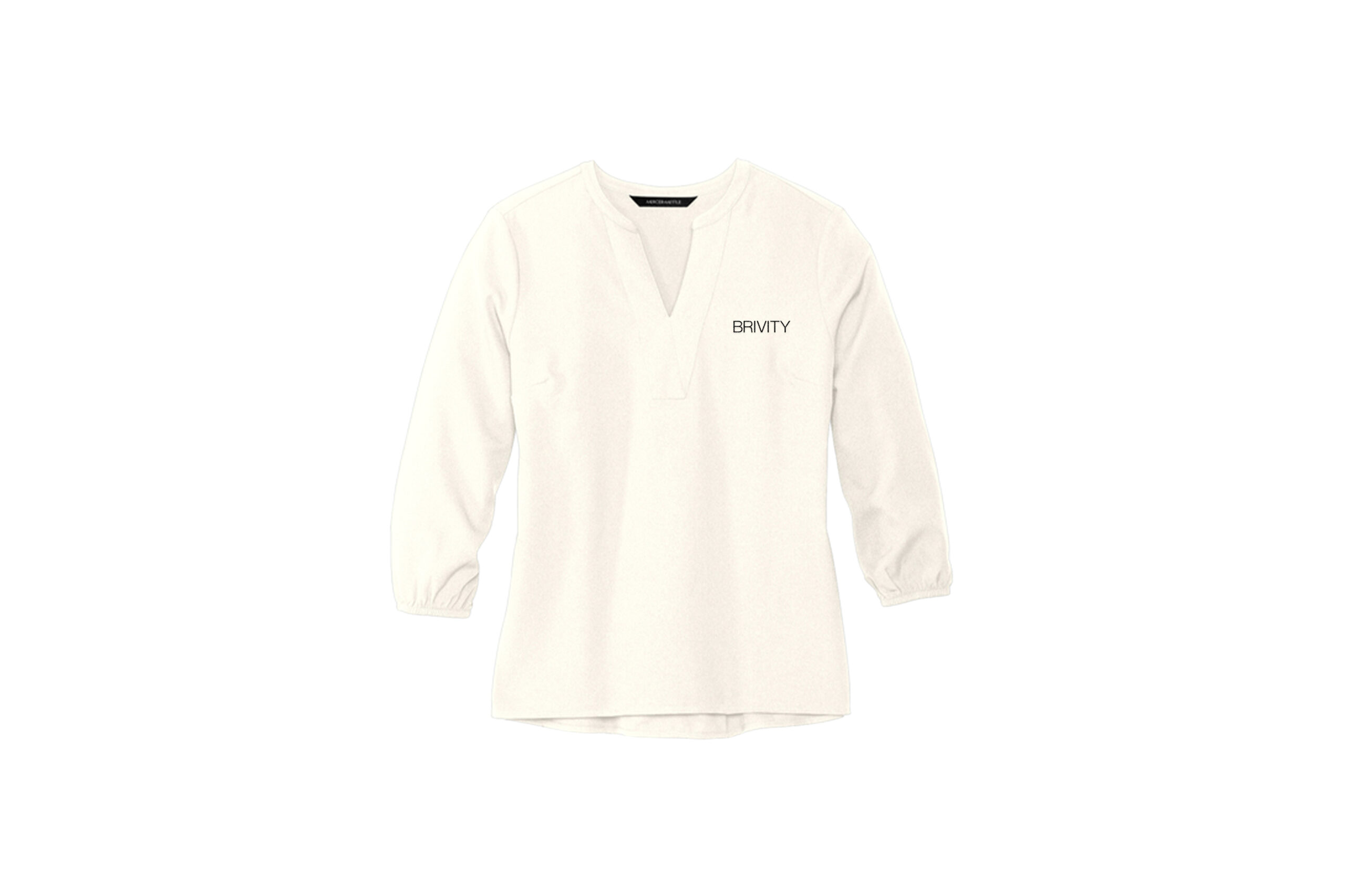 Brivity | Mercer+Mettle® Women's Stretch Crepe Long Sleeve Camp Blouse - Image 4
